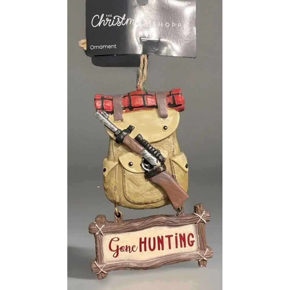 NEW‎ ✨NWT Christmas Ornament Gone Hunting Backpack Gun